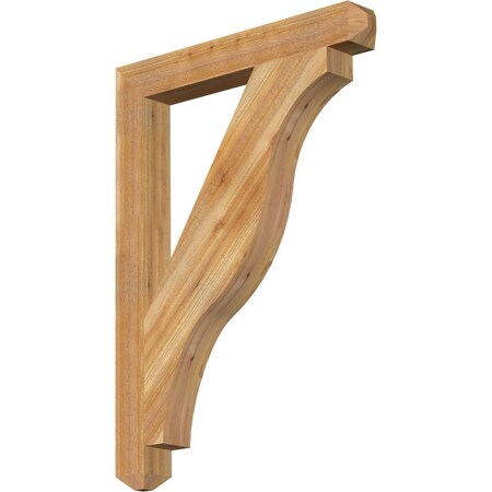 Ekena Millwork Funston Craftsman Rough Sawn Bracket, Western Red Cedar, 4"W x 32"D x 44"H BKT04X32X44FST04RWR
